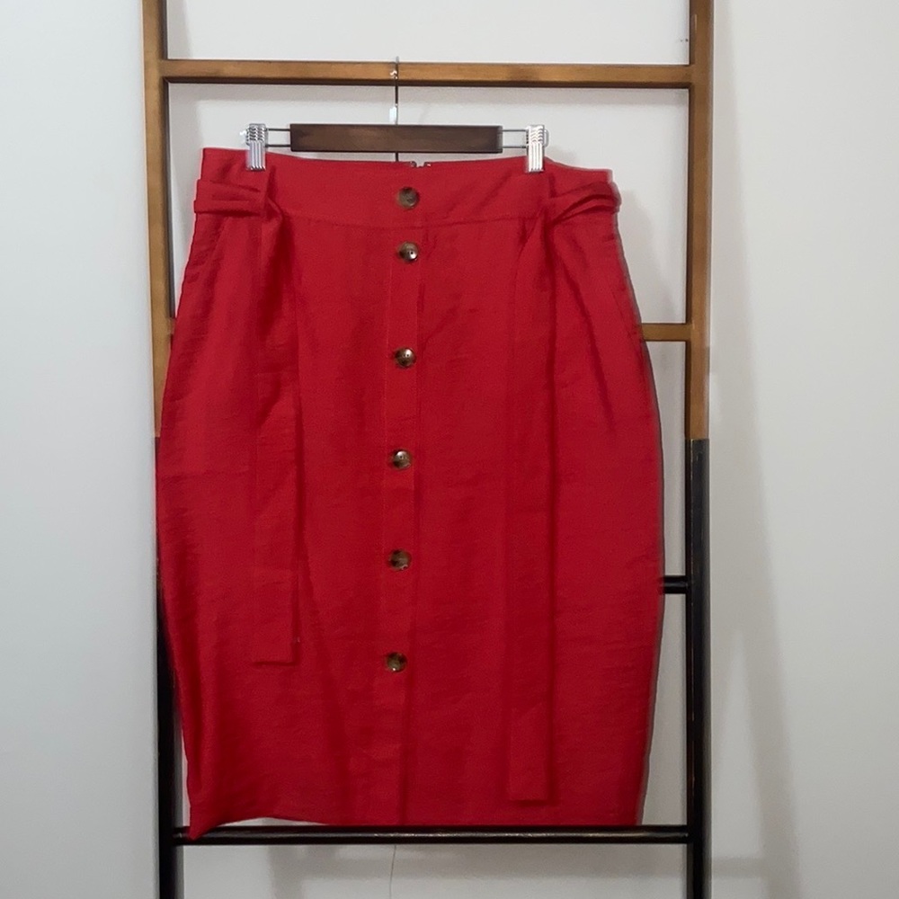 Ann Taylor Red Skirt NWT